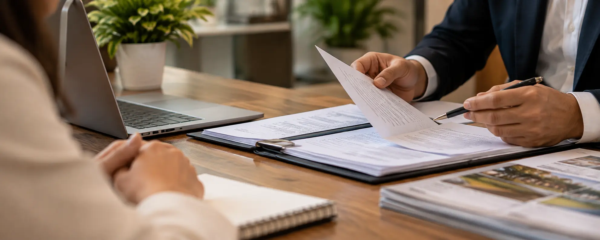 Reviewing property documents with an advisor