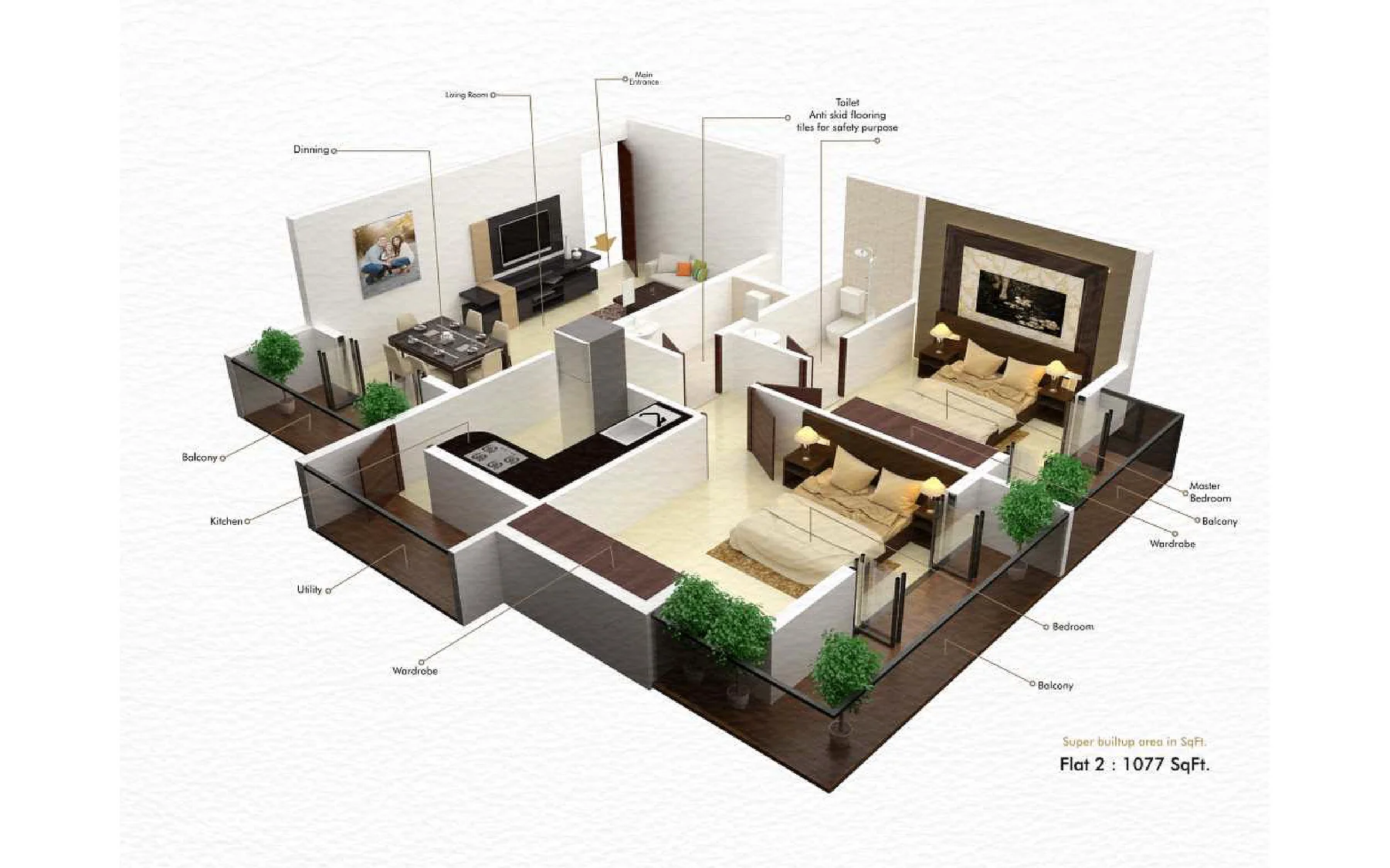 SKYTOWN LUXURIA Floor Plan 3