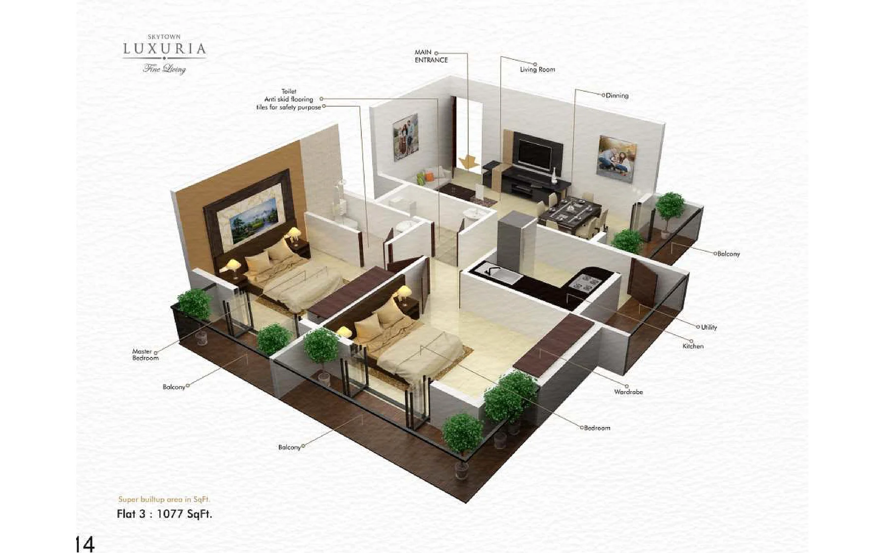 SKYTOWN LUXURIA Floor Plan 4