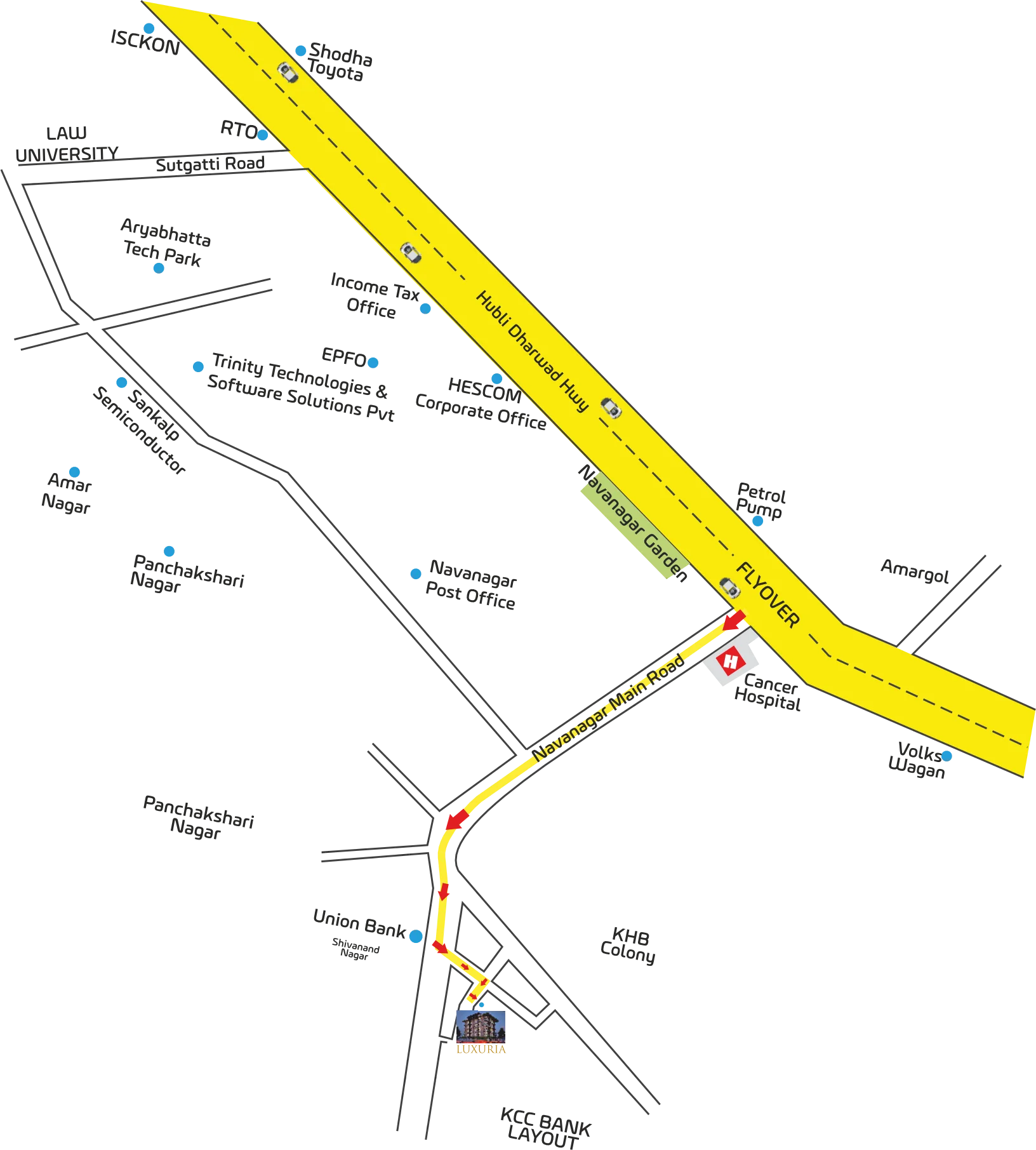 Location map for SKYTOWN LUXURIA