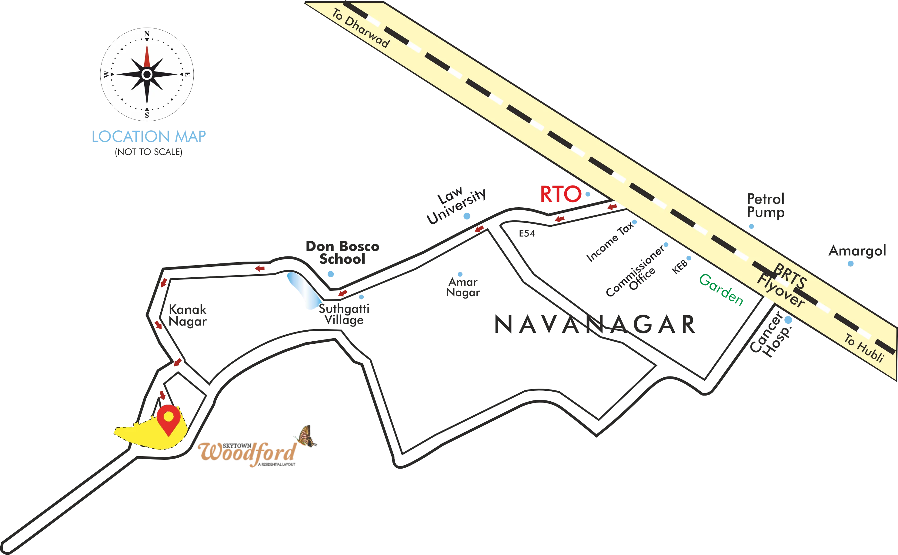 Location map for SKYTOWN WOODFORD
