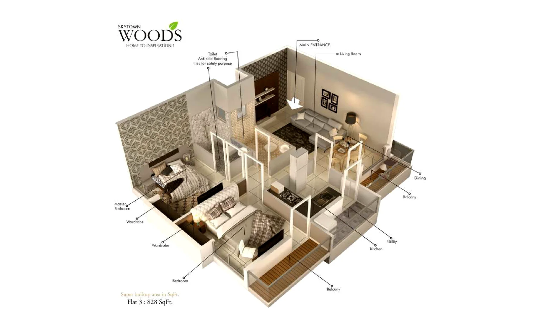 SKYTOWN WOODS Floor Plan 5
